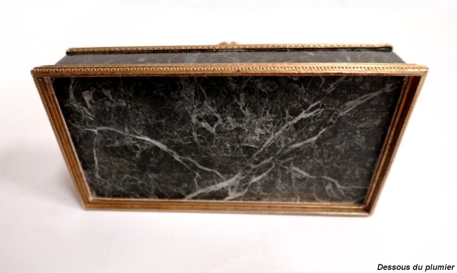 Rare Nécessaire de Bureau en Marbre et Bronze, style Empire – 2ème moitié du XIXe – Image 74