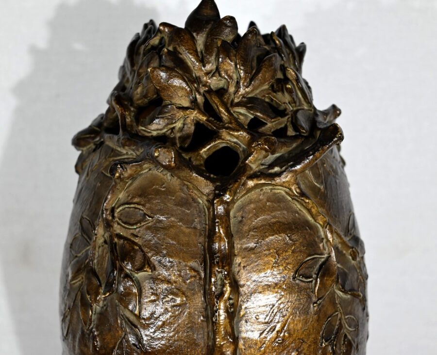 Vase en Céramique Emaillée, signé « Korina », Art Nouveau – 1900 – Image 6