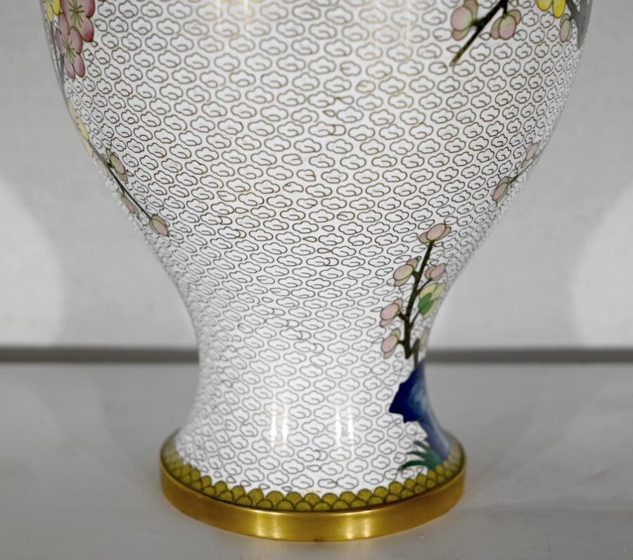 Vase en Émail Cloisonné – XXe – Image 11