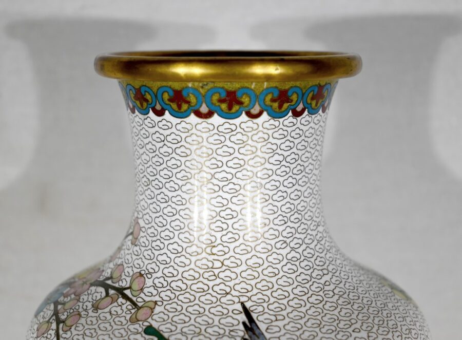 Vase en Émail Cloisonné – XXe – Image 17
