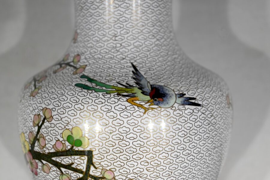 Vase en Émail Cloisonné – XXe – Image 18