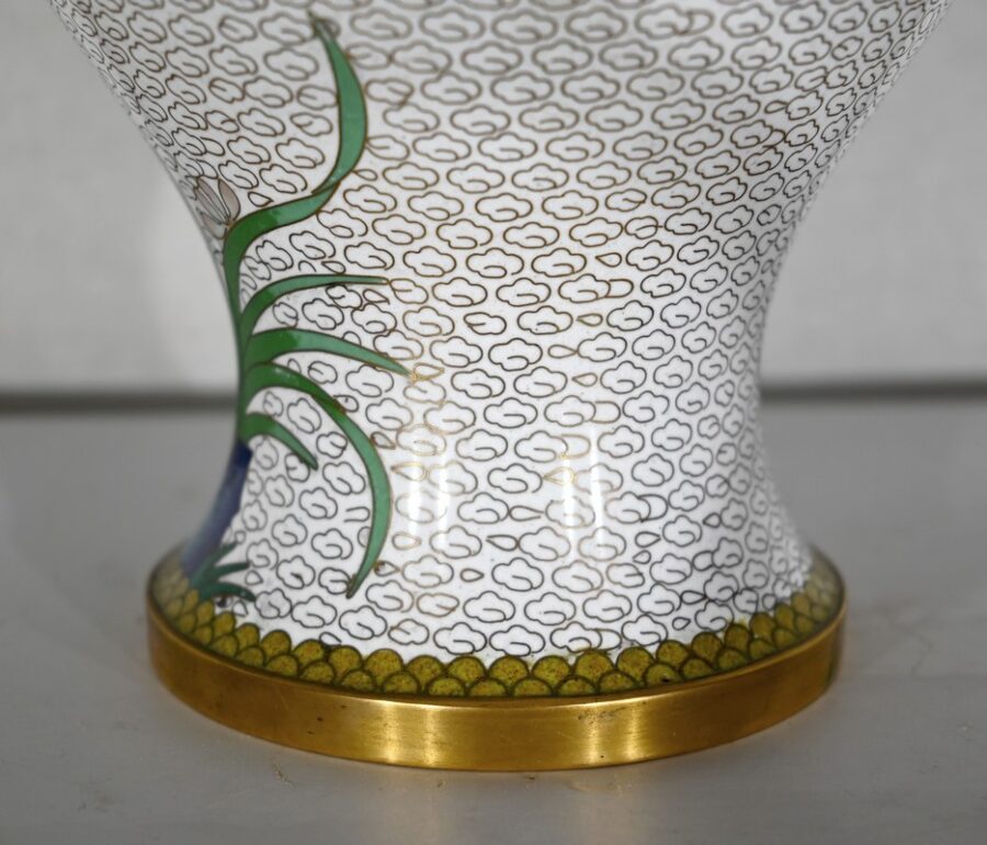 Vase en Émail Cloisonné – XXe – Image 19