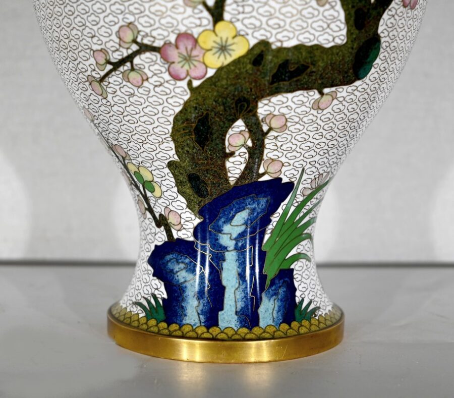 Vase en Émail Cloisonné – XXe – Image 7