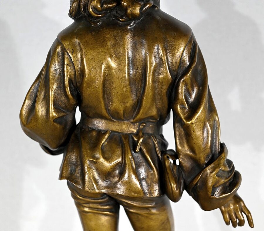 Bronze « Escholier du XVe siècle », de Friedrich Beer – Fin XIXe – Image 22