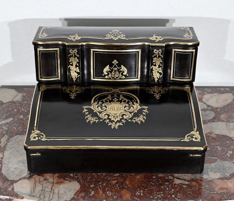 Écritoire de Voyage en Bois Noirci, époque Napoléon III – Milieu XIXe – Image 2