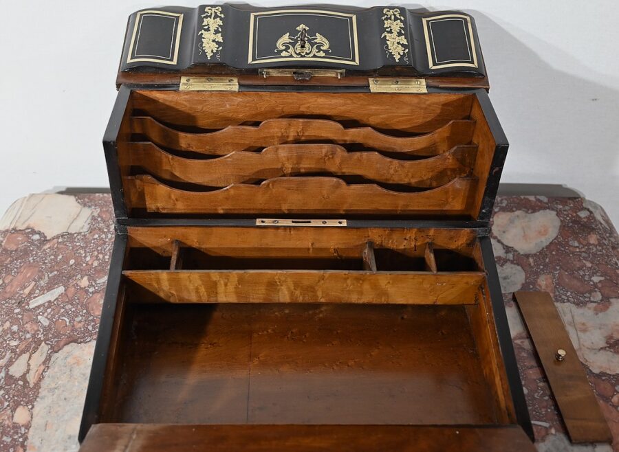 Écritoire de Voyage en Bois Noirci, époque Napoléon III – Milieu XIXe – Image 19