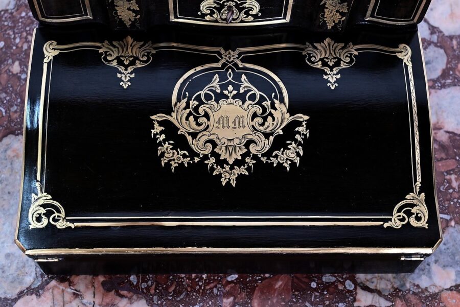 Écritoire de Voyage en Bois Noirci, époque Napoléon III – Milieu XIXe – Image 9