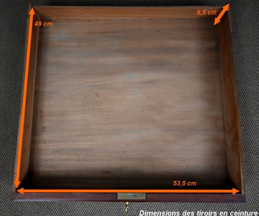 Important Bureau Cylindre en Acajou, style Louis XVI, époque Napoléon III – 2ème moitié XIXe – Image 50