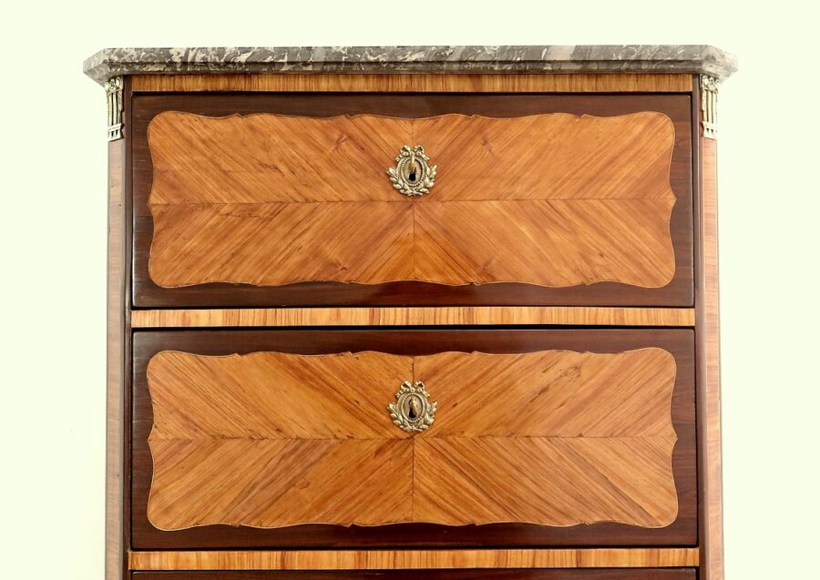Chiffonnier en Bois Précieux, époque Louis XV – XVIIIe – Image 8
