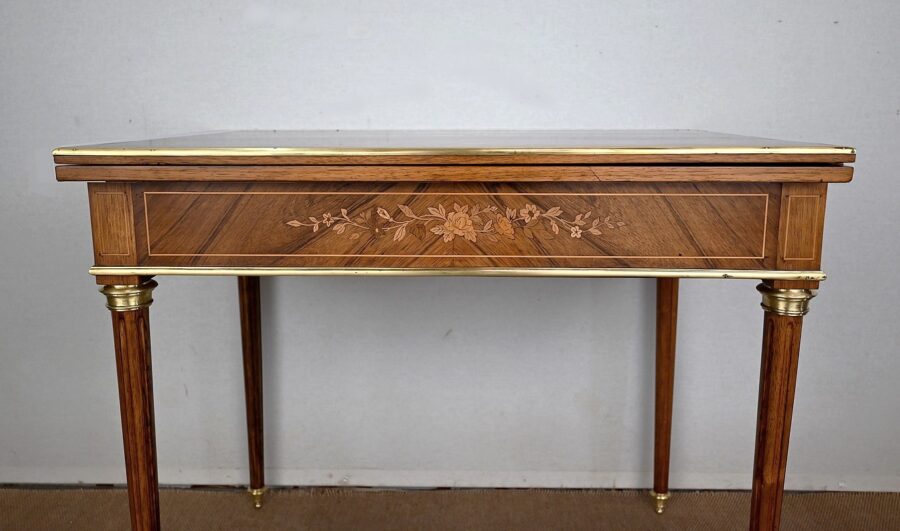 Table de Jeux en Palissandre, style Louis XVI – Fin XIXe – Image 11