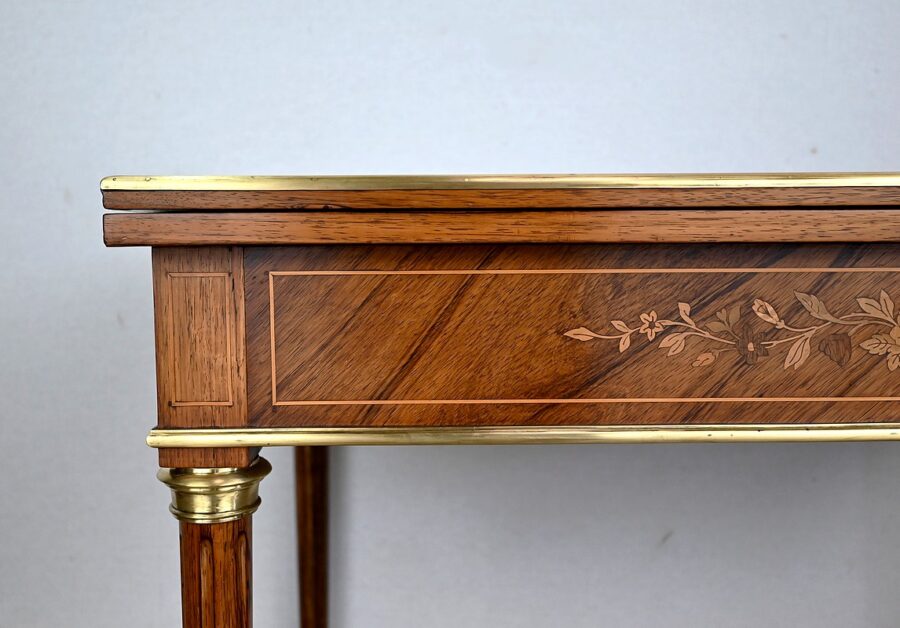Table de Jeux en Palissandre, style Louis XVI – Fin XIXe – Image 12