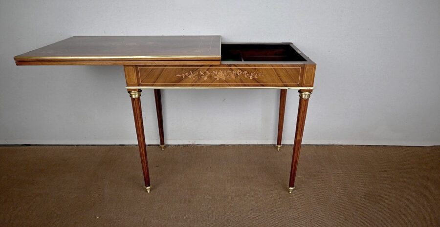 Table de Jeux en Palissandre, style Louis XVI – Fin XIXe – Image 18