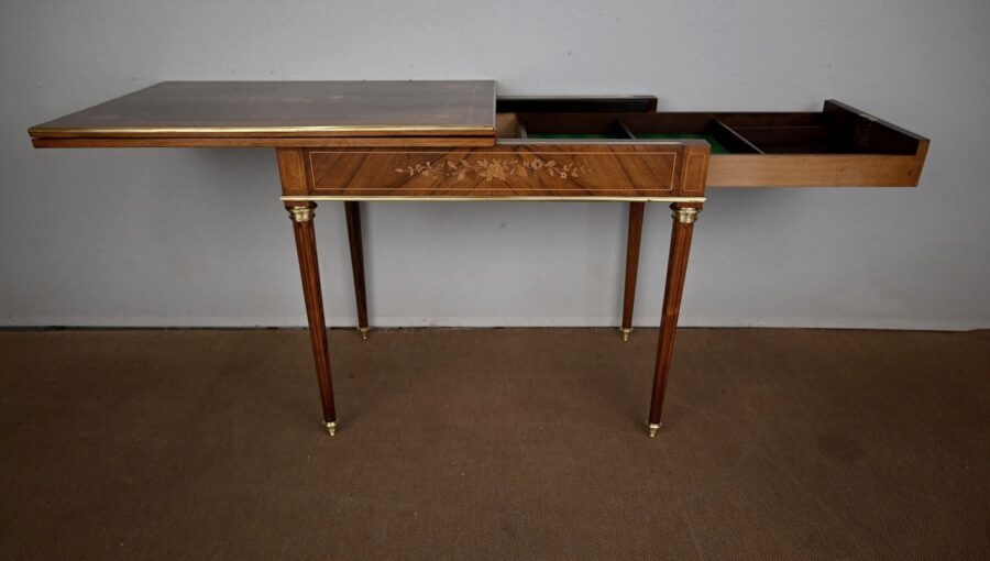 Table de Jeux en Palissandre, style Louis XVI – Fin XIXe – Image 19