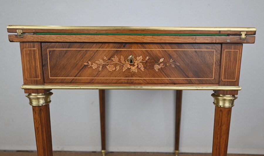 Table de Jeux en Palissandre, style Louis XVI – Fin XIXe – Image 31