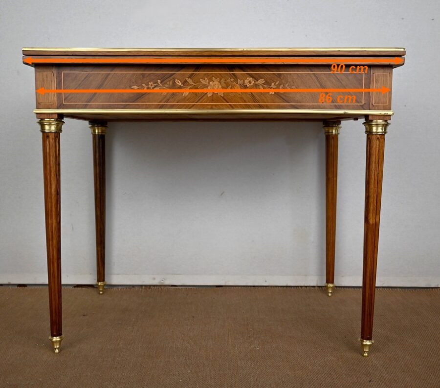 Table de Jeux en Palissandre, style Louis XVI – Fin XIXe – Image 36
