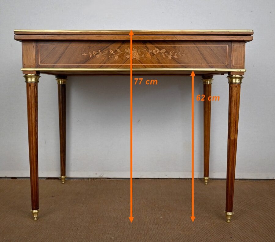 Table de Jeux en Palissandre, style Louis XVI – Fin XIXe – Image 38