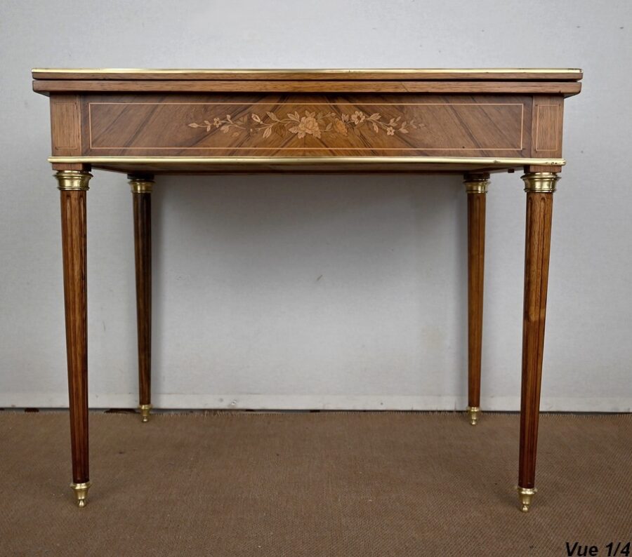 Table de Jeux en Palissandre, style Louis XVI – Fin XIXe – Image 10