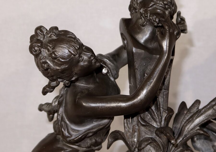 Sculpture en Etain « La fontaine », de G. Van de Voorde , Art Nouveau – 1900 – Image 8