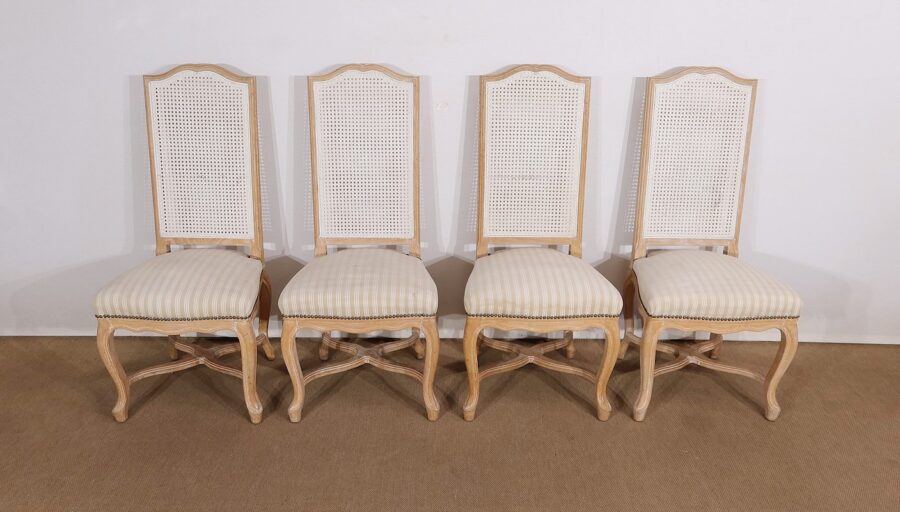 Suite de 4 Chaises en Hêtre, style Régence Louis XV – 2ème partie XXe – Image 2