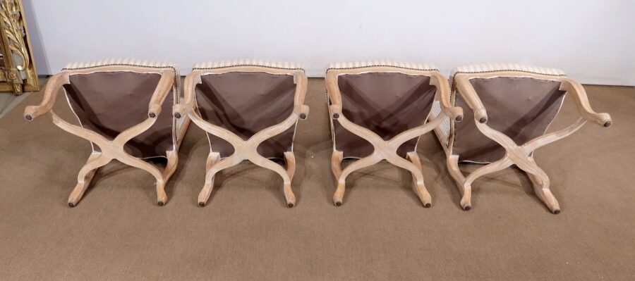 Suite de 4 Chaises en Hêtre, style Régence Louis XV – 2ème partie XXe – Image 26