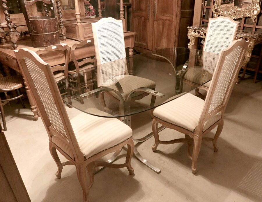 Suite de 4 Chaises en Hêtre, style Régence Louis XV – 2ème partie XXe – Image 5