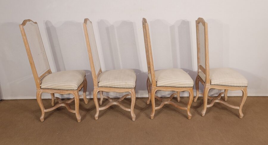 Suite de 4 Chaises en Hêtre, style Régence Louis XV – 2ème partie XXe – Image 6