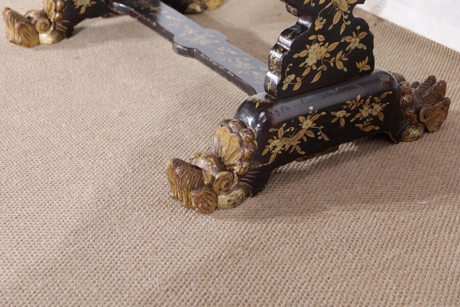 Travailleuse en bois noirci à décor asiatique, époque Napoléon III – Milieu XIXe – Image 27