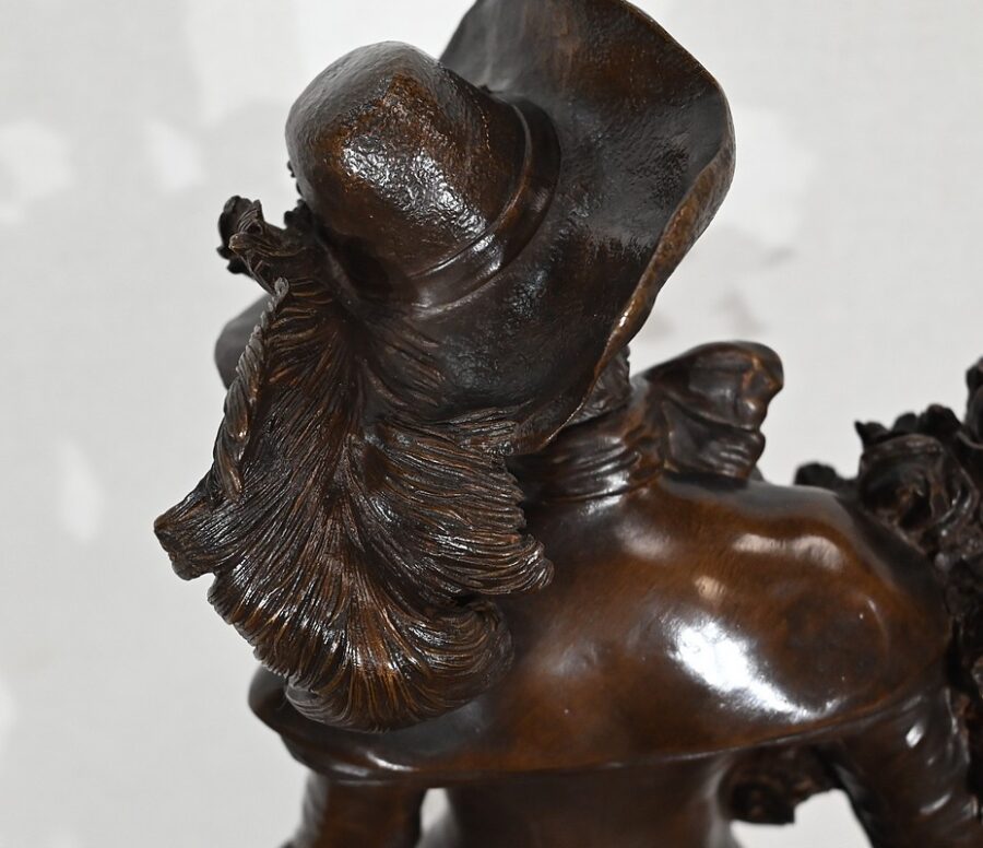 Important Bronze « L’élégante et son chien », de A. Gaudez – Fin XIXe – Image 24