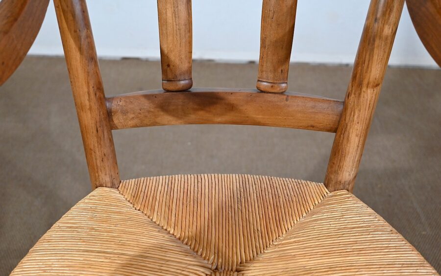 Fauteuil en Merisier massif, époque Empire – Début XIXe – Image 10