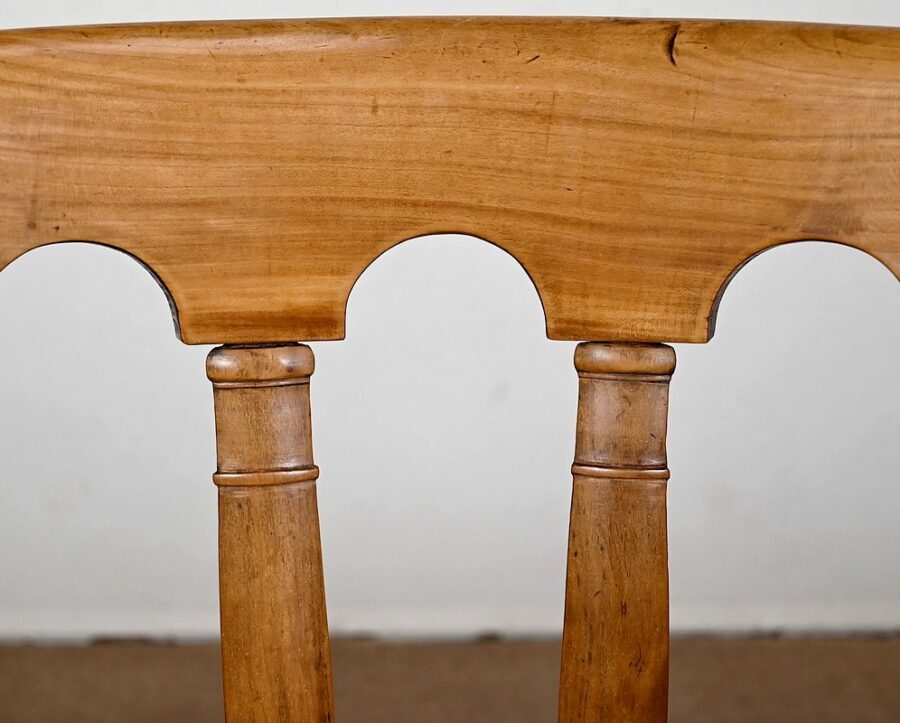 Fauteuil en Merisier massif, époque Empire – Début XIXe – Image 9