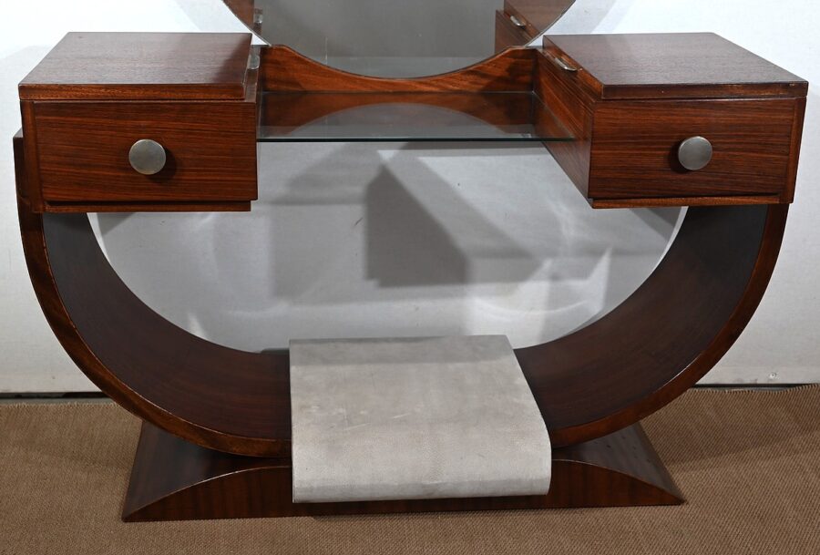 Coiffeuse Paquebot en Palissandre, Art Déco – Début XXe – Image 7