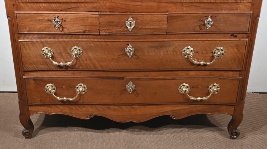 Commode Scriban en Noyer, époque Louis XV – XVIIIe – Image 25