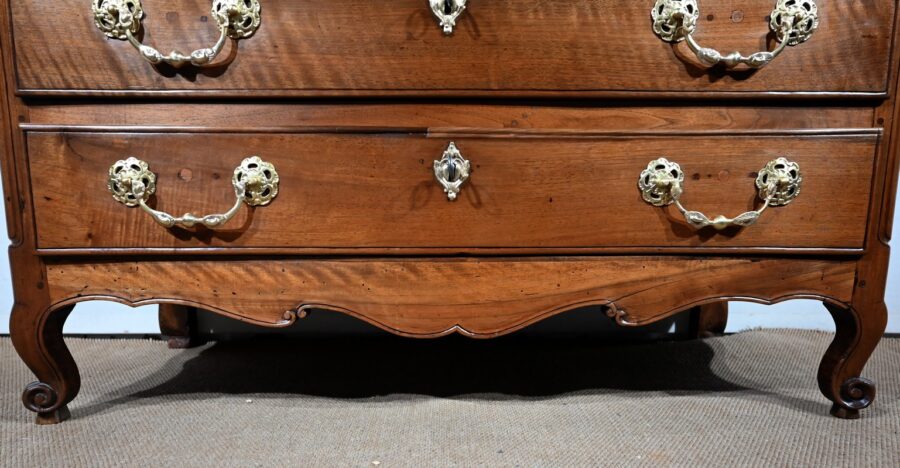 Commode Scriban en Noyer, époque Louis XV – XVIIIe – Image 29
