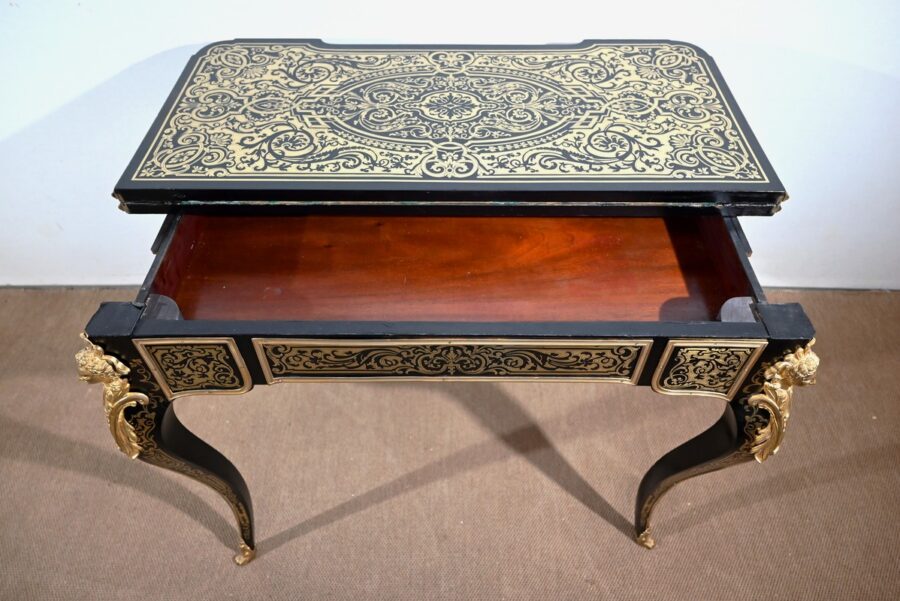 Table Console d’Apparat en Poirier Noirci, époque Napoléon III – Milieu XIXe – Image 20