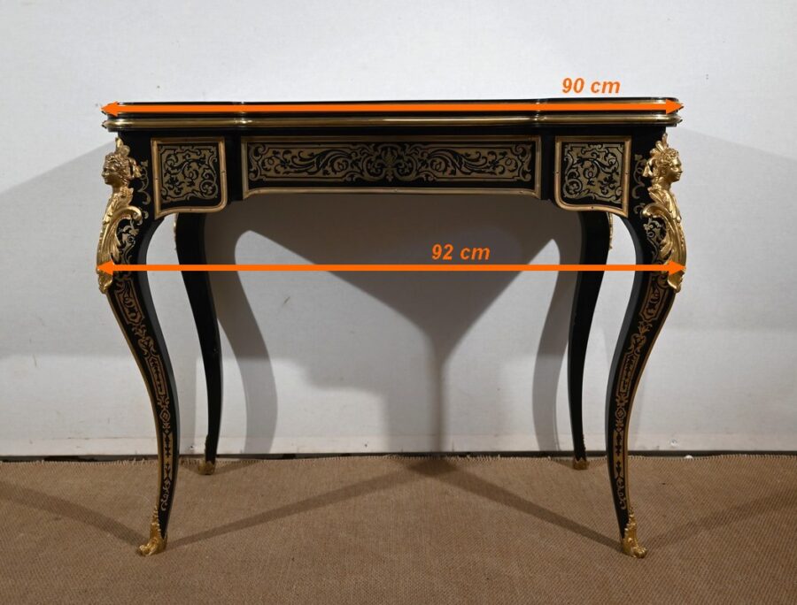 Table Console d’Apparat en Poirier Noirci, époque Napoléon III – Milieu XIXe – Image 26