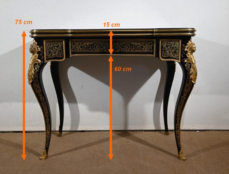 Table Console d’Apparat en Poirier Noirci, époque Napoléon III – Milieu XIXe – Image 28