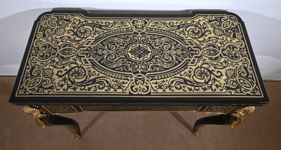 Table Console d’Apparat en Poirier Noirci, époque Napoléon III – Milieu XIXe – Image 6