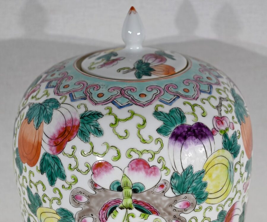 Important Vase à Couvercle en Porcelaine de Chine – Début XXe – Image 13