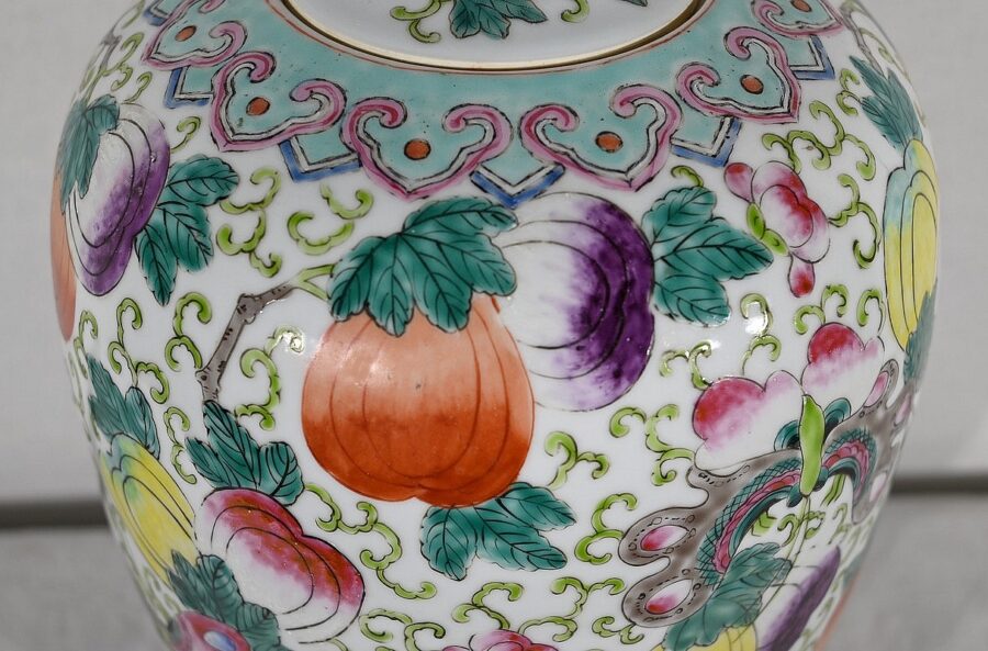 Important Vase à Couvercle en Porcelaine de Chine – Début XXe – Image 9
