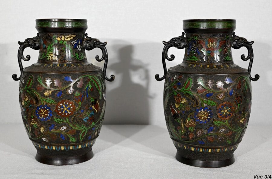 Paire de Vases en Bronze, Chine – Fin XIXe – Image 20