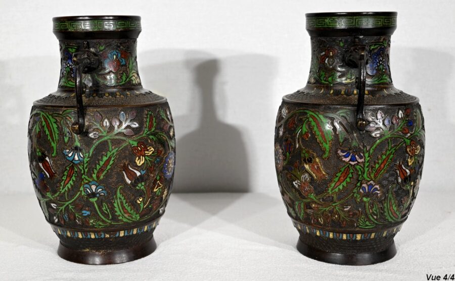 Paire de Vases en Bronze, Chine – Fin XIXe – Image 27