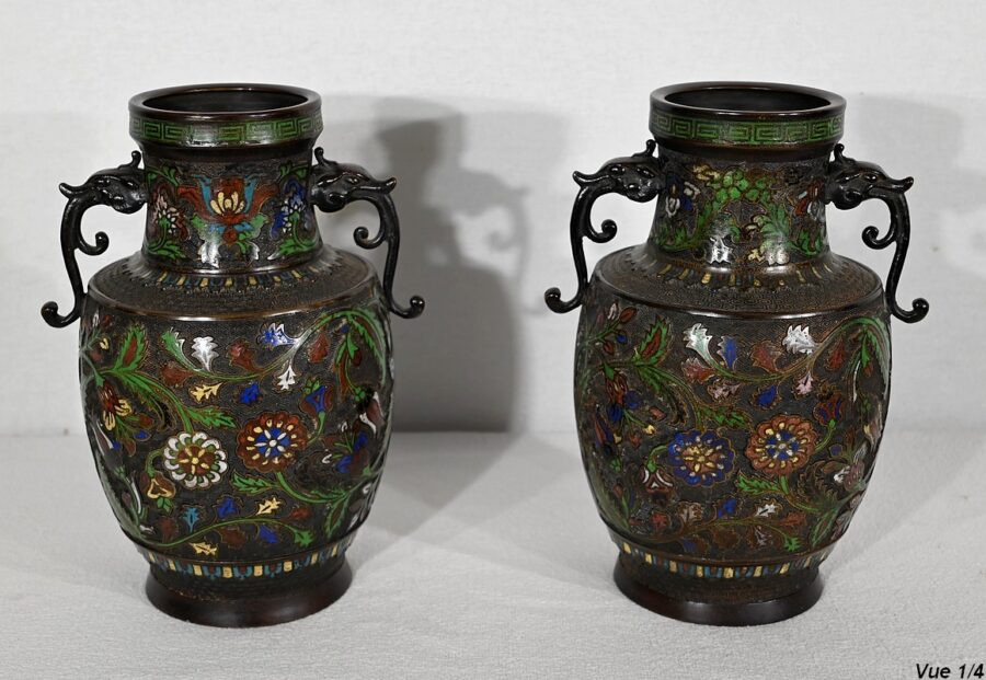 Paire de Vases en Bronze, Chine – Fin XIXe – Image 4