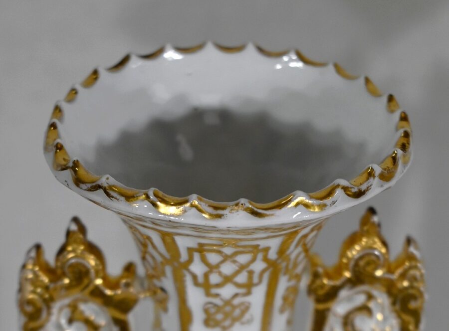 Paire de Vases en Porcelaine de Paris – Fin XIXe – Image 6
