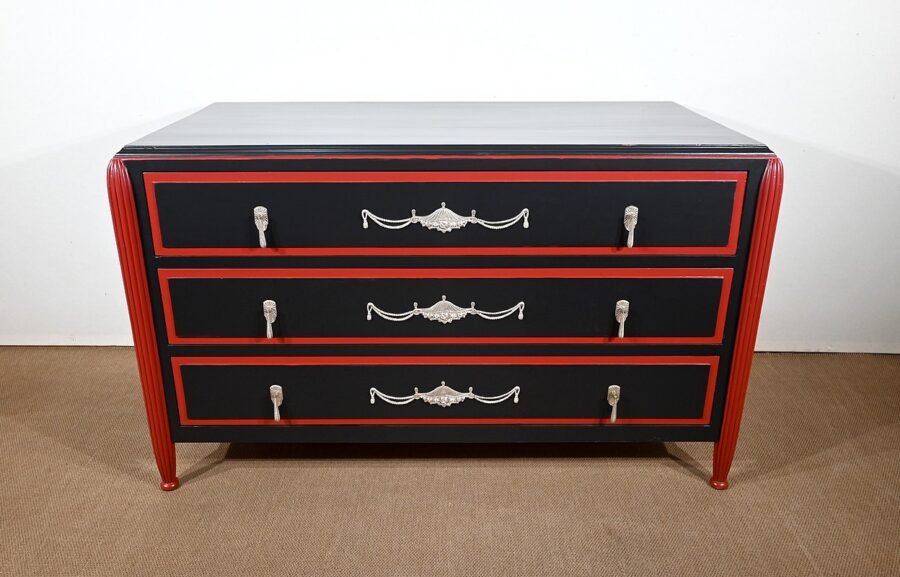 Rare Ensemble de Chambre 5 Pièces en Bois peint, Art Déco – Début XXe – Image 7