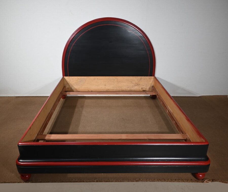 Rare Ensemble de Chambre 5 Pièces en Bois peint, Art Déco – Début XXe – Image 9