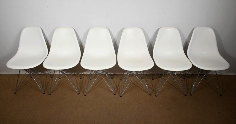 Suite de 6 Chaises, modèle DSR, de Eames – 1960