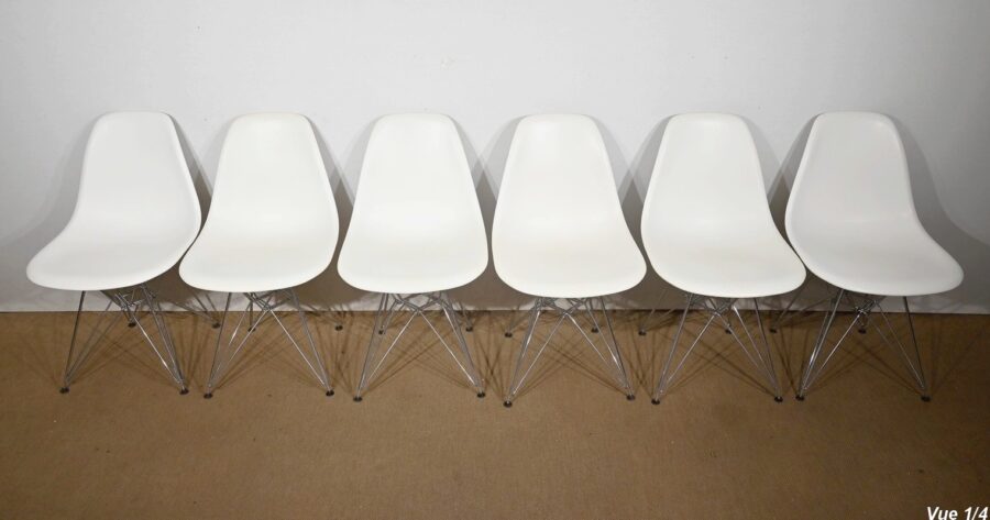 Suite de 6 Chaises, modèle DSR, de Eames – 1960 – Image 12