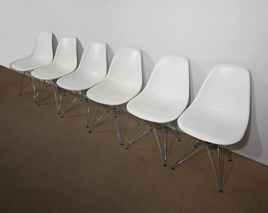 Suite de 6 Chaises, modèle DSR, de Eames – 1960 – Image 3