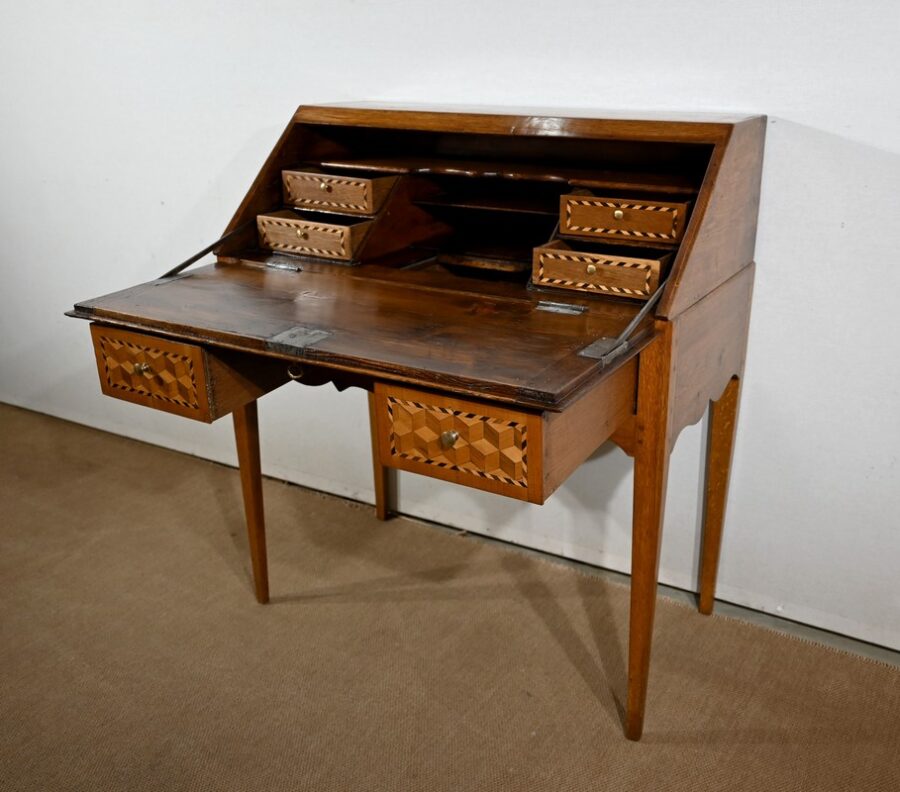 Bureau de Pente en Chêne, style Directoire – 2ème partie XIXe – Image 5