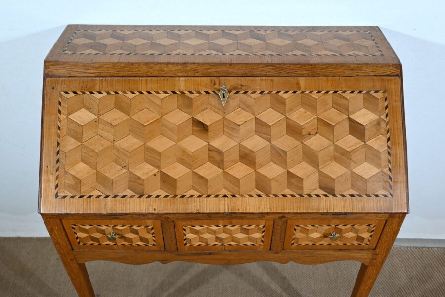 Bureau de Pente en Chêne, style Directoire – 2ème partie XIXe – Image 8